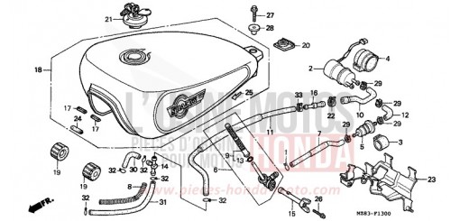 RESERVOIR A CARBURANT/POMPE A CARBURANT VT600CS de 1995